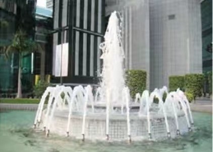 Fontaine à tête de danse Buseaux en acier inoxydable Jet mousseux pour la musique Fontaine, fontaine d'étang