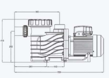 2023 Pompes de piscine en plastique de 1 HP pour équipement de piscine