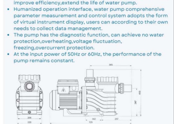 2023 EAKP100 Pompes de piscine à 1 HP pour piscine