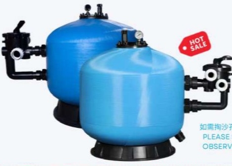 SS400 Bassin de natation réservoir de filtrage de sable en fibre de verre monté sur le côté