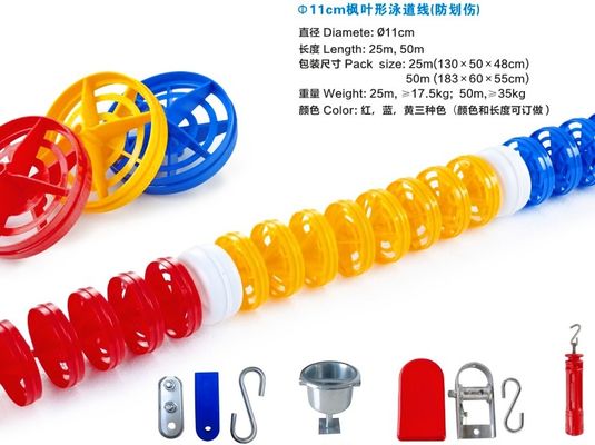 Lignes de ruelle de piscine du plastique 36Kg 50m