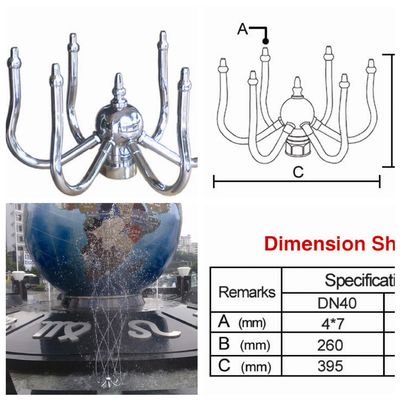 1,5" piscine en laiton de fontaine de Chrome utilisant l'arroseuse tournante de l'eau de bec de fontaine de jardin