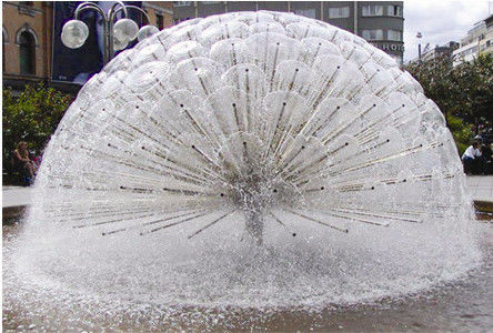 1,5" becs en cristal de fontaine de la danse 3D d'hémisphère