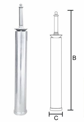 Acier inoxydable têtes de jet de fontaine d'eau de trompette de 2 couches