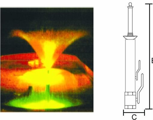 Têtes de jet de fontaine d'eau de bec de fontaine de champignon de fleur d'acier inoxydable