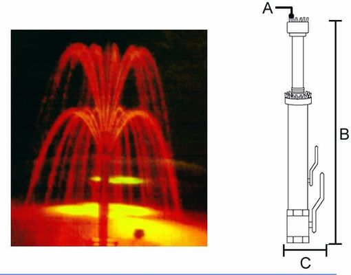 Têtes de jet de fontaine de Cherry Blossom Fountain Nozzle Water de 2 couches d'acier inoxydable