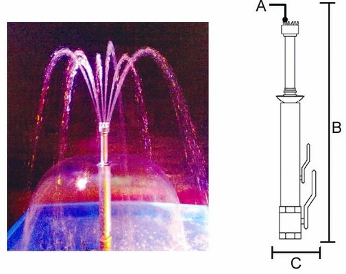 Têtes de jet de fontaine d'eau de buse à jet de fontaine de champignon de cerise d'acier inoxydable