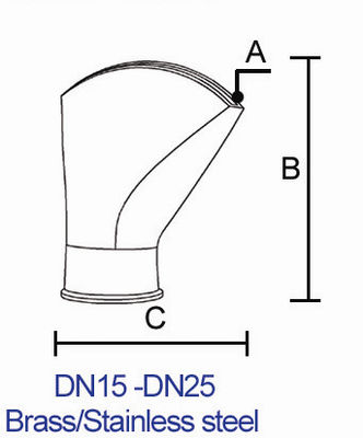30m3/H 1,5" becs en laiton de fontaine de danse d'étang