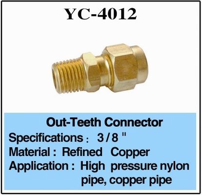 Laiton 1/4" connecteur externe de vis de garnitures de tuyau de fontaine