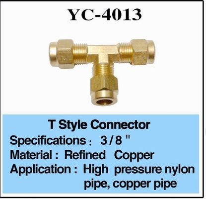Garnitures de caractéristique de l'eau de brume 1/4" connecteur en laiton de T