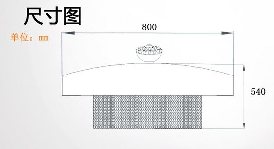 Fontaine d'eau d'acier inoxydable du jardin 800mm de conception graphique