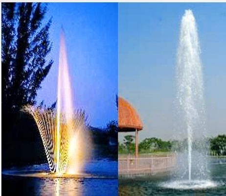 Haut jet flottant la fontaine d'eau musicale d'étang de 90mm