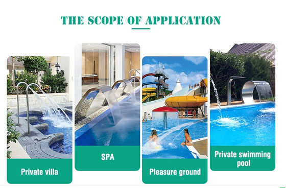 Jet de cascade d'acier inoxydable de la BV SASO de piscine de station thermale