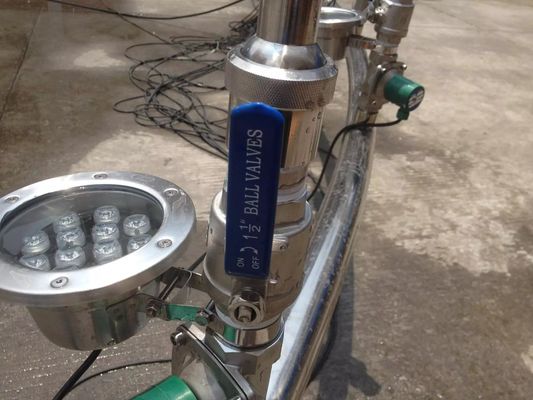 Acier inoxydable de piscine robinet à tournant sphérique de l'eau de 1 pouce