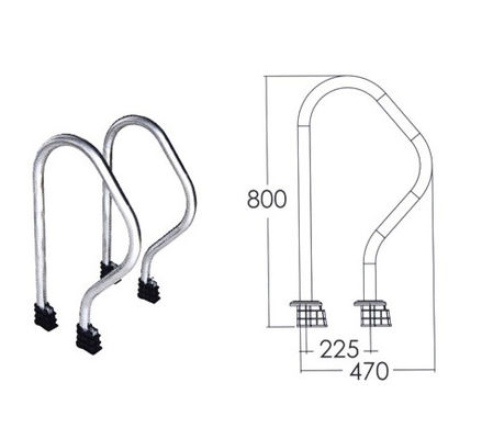 Type rails de bride d'étape de piscine de l'acier inoxydable 1.0mm