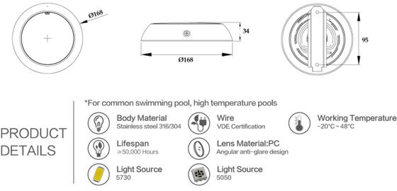 Lumières sous-marines imperméables du seul watt LED de la couleur Ip68 12