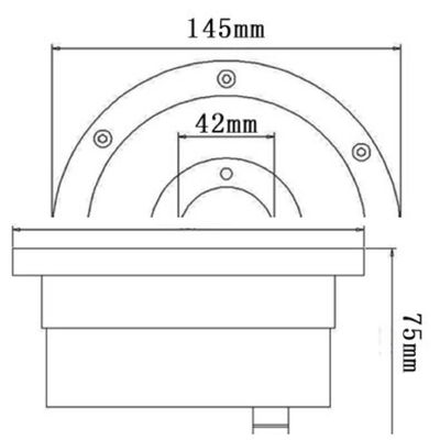 50000 heures de 145mm 12V 9W de lumières sous-marines de fontaine
