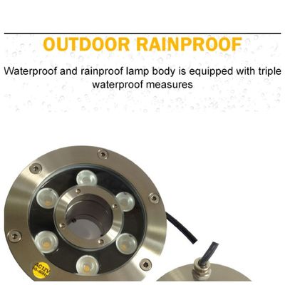 50000 heures de 145mm 12V 9W de lumières sous-marines de fontaine