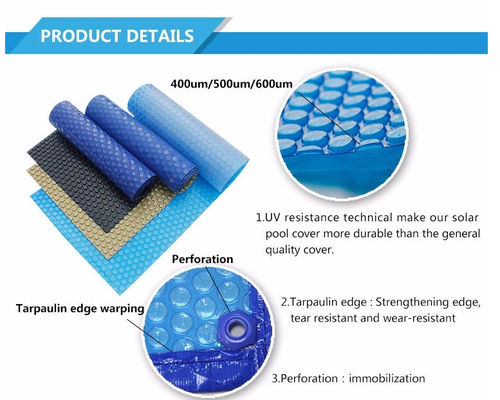 PE 2.5×50m couverture solaire de piscine de 400 microns