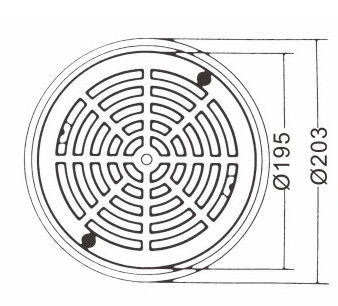 Couverture au sol ci-dessus de drain de plancher de piscine de l'ABS 203mm