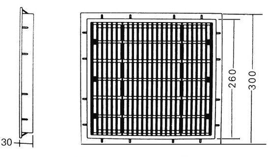 Collecteur carré de piscine du plastique 30X30cm d'ABS