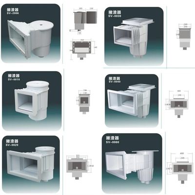 Smart blanc 1,5" écumoire de mur de piscine