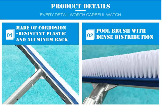 Kit de nettoyage de piscine d'Inground brosse de luxe de mur de piscine de 18" de 45cm