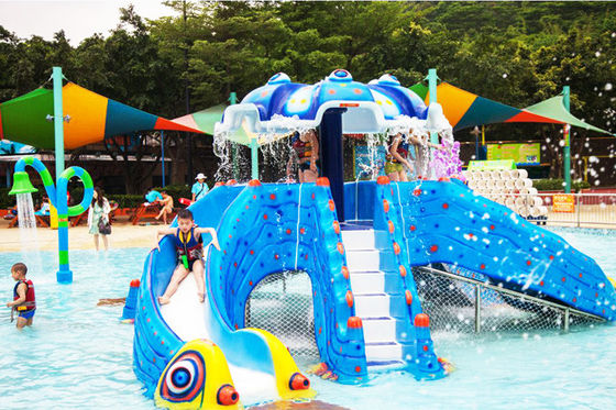 Glissière d'eau de fibre de verre de l'équipement 8000x8000mm de parc aquatique d'enfants