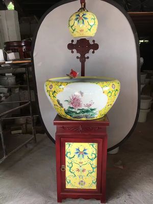 Cuvette à la maison de poissons de GV Koi de décoration avec le modèle de pivoine