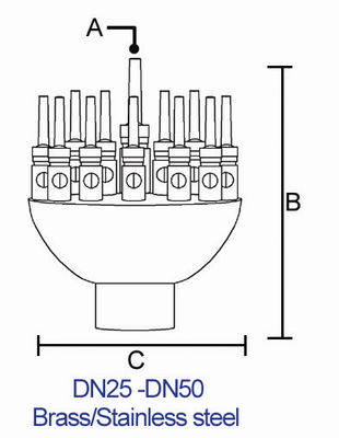 La nouvelle vente chaude 2" les 3 couches réglables en laiton fleurissent la fontaine d'eau de fleur Jet Nozzles