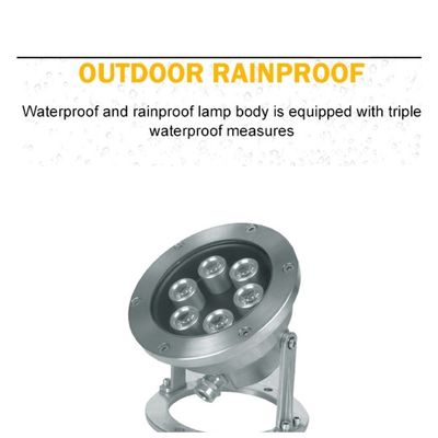 2700K l'eau du fond LED de 6 watts allume l'angle de faisceau de 120 degrés