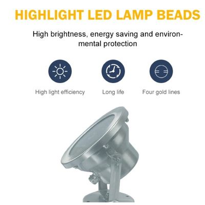 La fontaine d'eau du jardin 7000K 24V 6W IP68 a mené des lumières