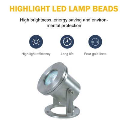 Lumières sous-marines imperméables de RVB SS304 12V 3W LED