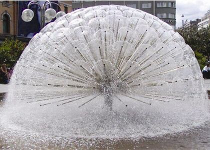 DN65 2,5" becs en cristal de fontaine de la danse DN80 d'hémisphère