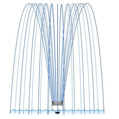 Couronne de bijou têtes de jet de caractéristique de l'eau de 1,5 pouces 3D DN40