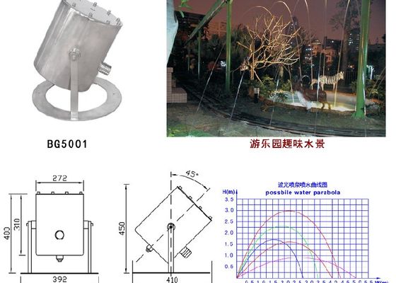 DMX d'intérieur LED colorée allume les jets sautants de bec laminaire de fontaine
