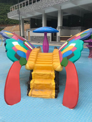 Glissière d'eau adaptée aux besoins du client de papillon d'équipement de parc aquatique de fibre de verre