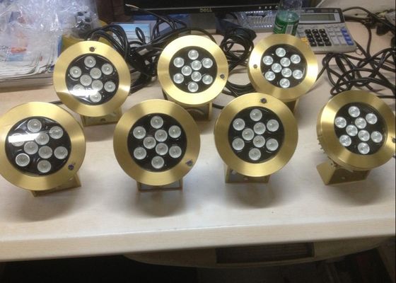 DMX512 2700K en laiton 6W RVB a mené les lumières sous-marines de piscine