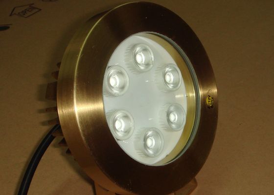 DMX512 2700K en laiton 6W RVB a mené les lumières sous-marines de piscine