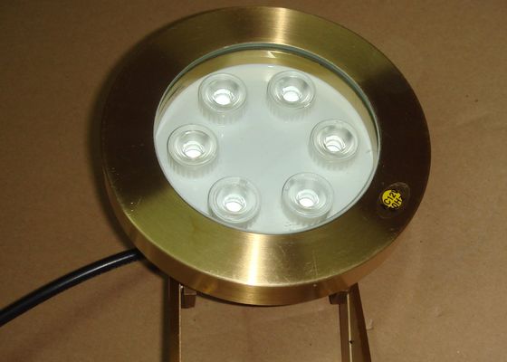 DMX512 2700K en laiton 6W RVB a mené les lumières sous-marines de piscine