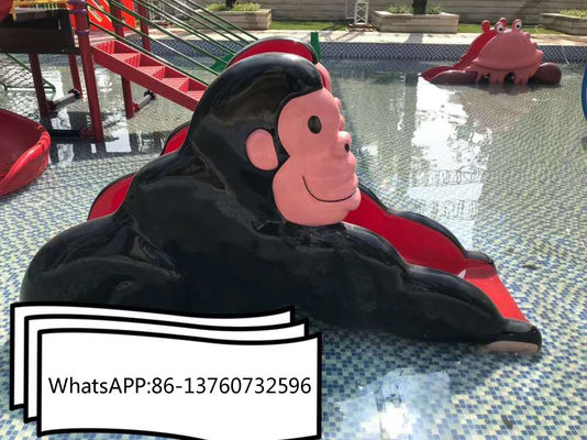 Glissière d'eau moderne de singe de fibre de verre d'équipement de parc aquatique d'enfants