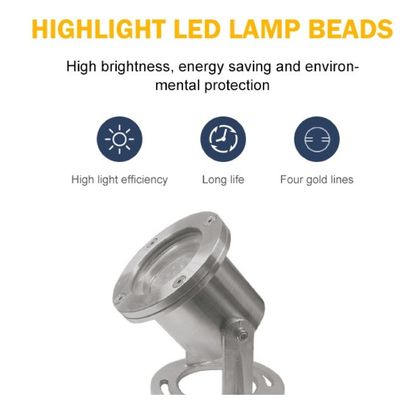 Lumière sous-marine de fontaine de l'acier inoxydable IP68 DMX RVB LED