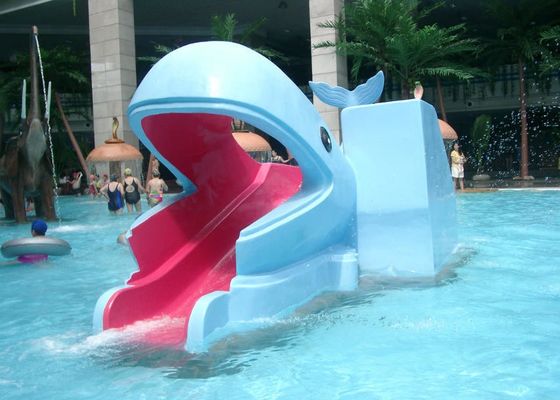 Anti glissière d'eau UV de baleine de fibre de verre d'équipement de parc aquatique d'enfants